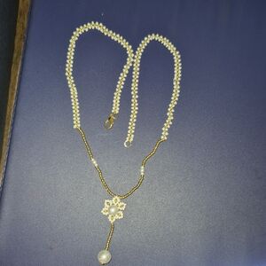 Handmade Pearl Necklace 20"